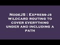 NodeJS : Express-js wildcard routing to cover everything under and including a path