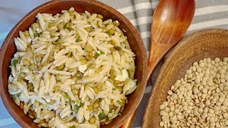 Green Lentils and Orzo Salad