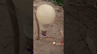 Bulb 💡 and matches sticks amazing fire trick #fireworks #shorts #reels