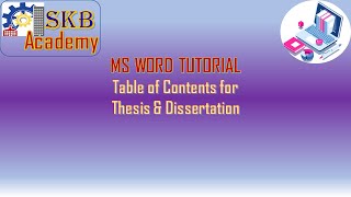 How to create table of contents easily in ms word for thesis bengali tutorial