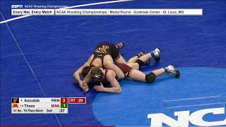 2017 NCAA Wrestling 141lbs: Matthew Kolodzik (Princeton) vs Tommy Thorn (Minnesota)