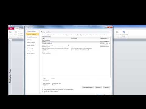 Microsoft Access Trusted Locations Microsoft Access Trusted Locations