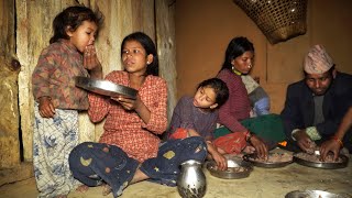 dharme's family dinner in the village after day duty || Rural Nepal @ruralnepall