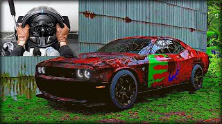 Rebuilding Dodge Challenger SRT Hellcat (1000HP) - Forza Horizon 5 | steering wheel gameplay