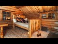 Building A MASSIVE Bed Alone In The Log Cabin