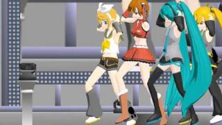 [MMD] Groovy Dancing Girls (Vocaloid Character version)