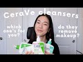 Comparing CeraVe cleansers: hydrating, foaming, cream-to-foam!