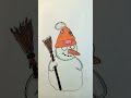 christmas easy snowman drawing art shorts drawing creative painting christmas snowman