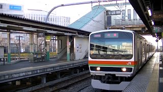 JR八高線北八王子駅2番線接近放送（E231系3000番台ハエ43編成川越行き）