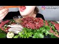 asmr *싱싱한 육회* 리얼사운드먹방 *raw beef sashimi* no talking mukbang