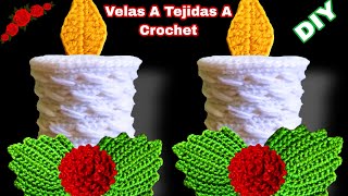 COMO tejer Velas NAVIDEÑAS a crochet Pasó A Pasó ÚNICAS