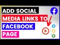 How To Add Social Media Profile Link To A Facebook Page? [in 2024]