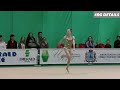 ulyana travkina clubs russian young extremely flexible rhythmic gymnast