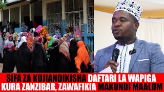 SIFA ZA KUJIANDIKISHA DAFTARI LA WAPIGA KURA ZANZIBAR, ZAWAFIKIA MAKUNDI MAALUM