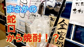 蛇口から焼酎が出る居酒屋【キンミヤ飲み放題・東京・高田馬場】