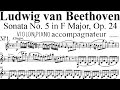 Beethoven Violín Sonata No 5 in F Major Op 24, 1st movement | Piano Accompaniment