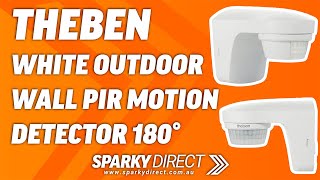 Theben THELUXA-S180-WH | Outdoor Wall PIR Motion Detector 180° IP55 | White