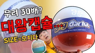 30배 크기? 초대왕 캡슐을 사봤습니다... 그런데... (이것은 대왕 캡슐 베이블레이드 였다) [대문밖장난감]