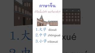 ภาษาจีน คำใดที่แปลว่ามหาวิทยาลัย?