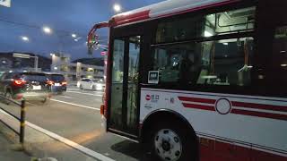 京阪バス発車(2駅目市役所)