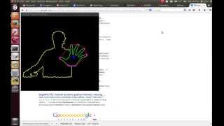 Moving the cursos with hand gestures using the Kinect