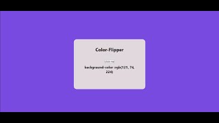 JavaScript Project: Random Color Generator in JavaScript | JavaScript Tutorial color-flipper