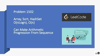 can make arithmetic progression from sequence leetcode | leetcode 1502 | Linear Solution