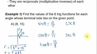 Trig 1.3 - Trigonometric Functions