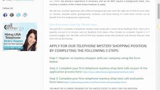 Call Center QA - Get Paid To Make Mystery Shop Calls from Home