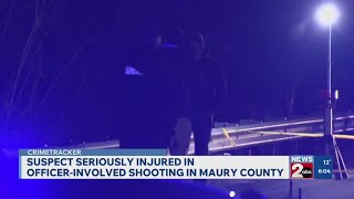 Suspect seriously injured in officer-involved shooting in Maury County, DA says