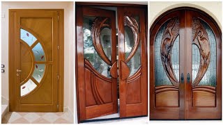 Modern Wooden Door With Glass Panels | HK Home Decor