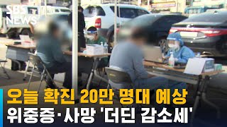 오늘 확진 20만 명대 예상…위중증 · 사망 '더딘 감소세' / SBS