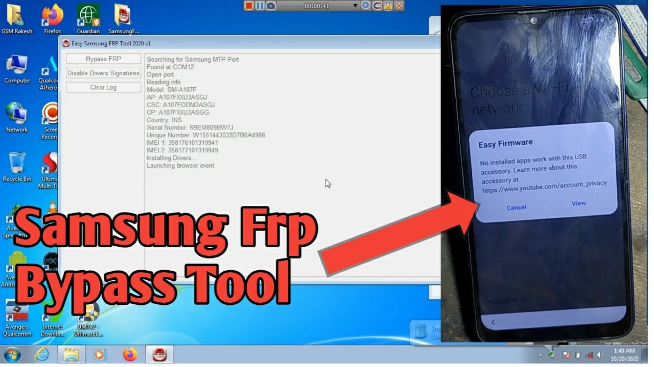 Samsung A20s Frp Bypass Easy Samsung Frp Tool | Samsung Latest Security ...