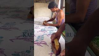 Behind The Scenes ~ Handblock Printing Pinklay Handloom Dhurrie Rug