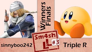 [Sm4sh LL #3 — 6/11/15] Winners Finals: sinnyboo242 [1211 Sheik] v. Triple R [Kirby]