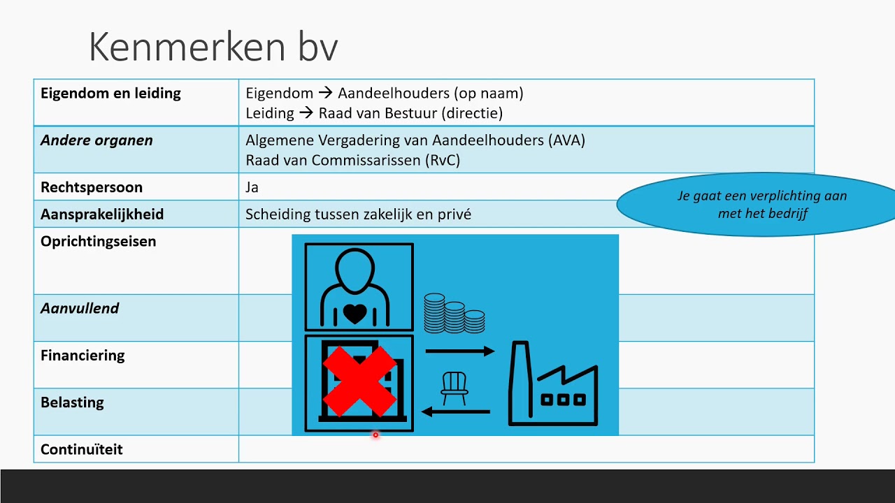 BV En NV - Rechtsvorm | Bedrijfseconomie | Havo + Vwo (domein B) - YouTube