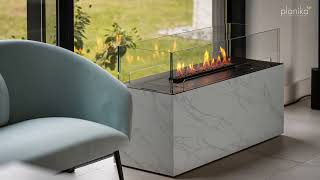 Laurent \u0026 Calacatta Freestanding Fireplace