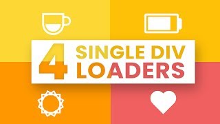 4 Single Div Loading Animations | Single Element Loaders| CSS Loading Animation