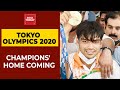 Tokyo Olympics 2020 Medalists Receive Grand Welcome At Delhi; Felicitated By Sports Minister