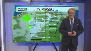 Increasing clouds with a few evening showers possible
