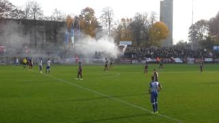 Einlaufen, Blitz-Tor Hertha & BFC-Pyro!! -- Hertha II - BFC Dynamo