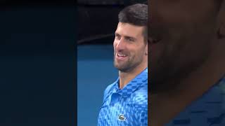 😂 Novak Djokovic thanked a spectator for telling a heckler to “shut up”! #AusOpen #AO2025 #tennis