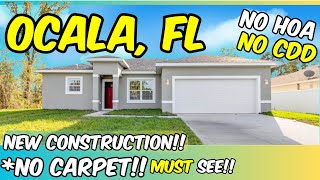 New Construction Home in Ocala, Florida! No Carpet! No HOA, No CDD. #ocala, #florida