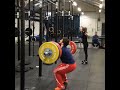 195kg front squat 3 reps