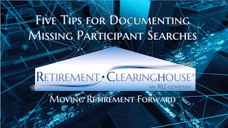 Five Tips For Documenting Missing Participant Searches