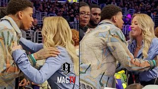 NLE Choppa Meets Lakers Owner Jeanie Buss For The 1st Time! 😗