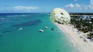 Epic Drone flying over the Punta Cana hotel zone!