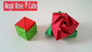 Magic Rose Cube - DIY Modular Origami Tutorial by Paper Folds ❤️