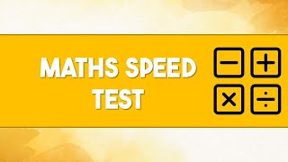 Math Speed Test | Mental Math | Addition, Subtraction, Multiplication, Division | Rapid Fire Test