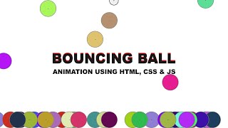How to Create Bouncing Ball Animation using HTML, CSS and JavaScript | B-Link
